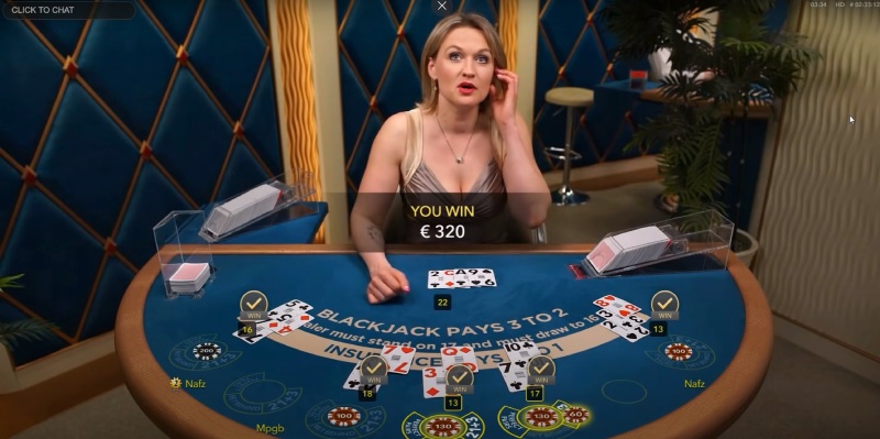 Capture d'écran Blackjack etape 3 tirage de la banque