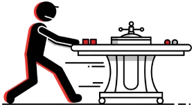 illustration d'une tentative de pousser la table de roulette