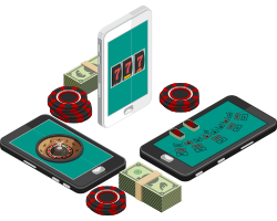 illustration casino sur mobile