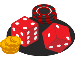 illustration jeux de dés au casino