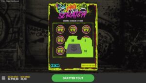Le jeu de grattage sur Chaos Crew