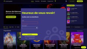 capture d'&eacute;cran connexion casino together