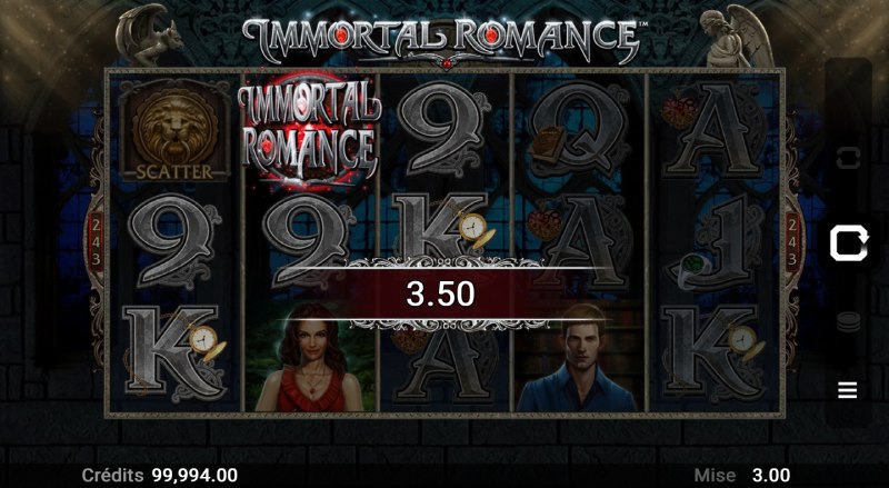 capture d'&eacute;cran slot immortal romance