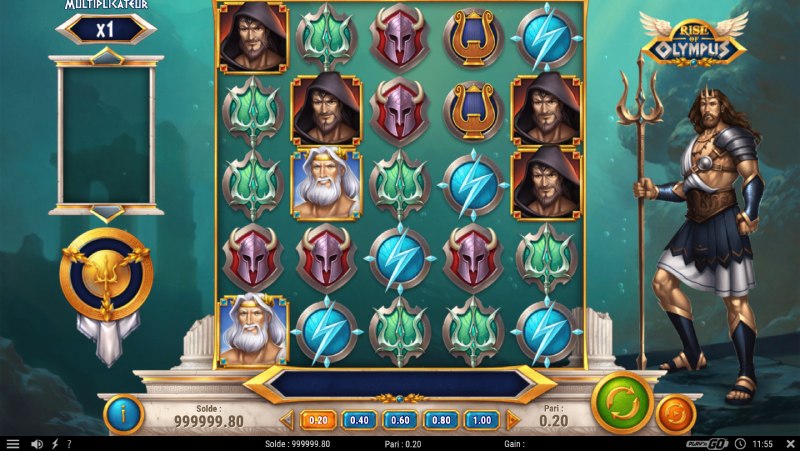 capture d'écran slot rise of olympus