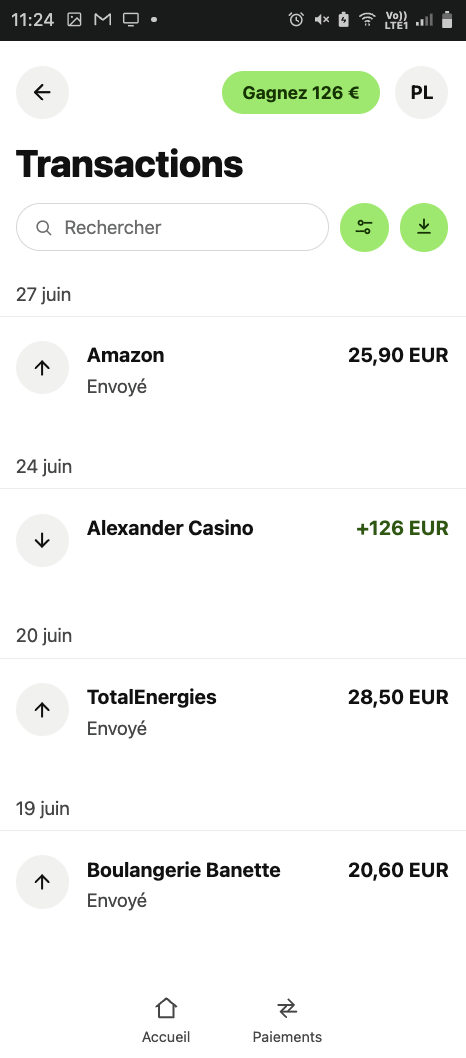 preuve de retrait sur alexander casino