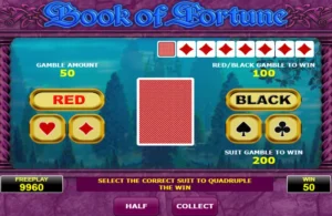Partie Gamble sur la machine a sous Book of fortune