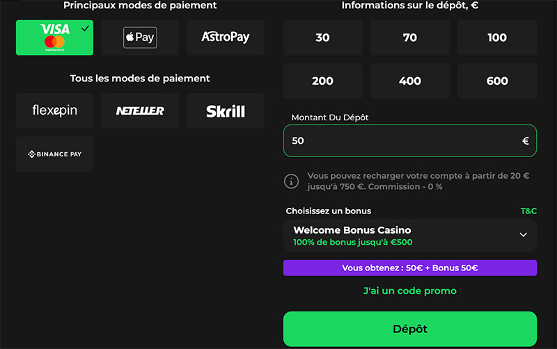 deposer argent betify deposer sur betify