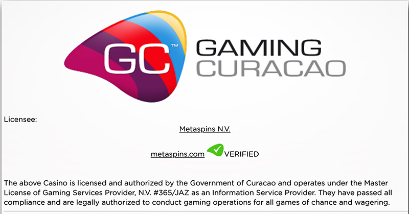 licence curaçao metaspins