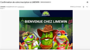 mail de confirmation limewin