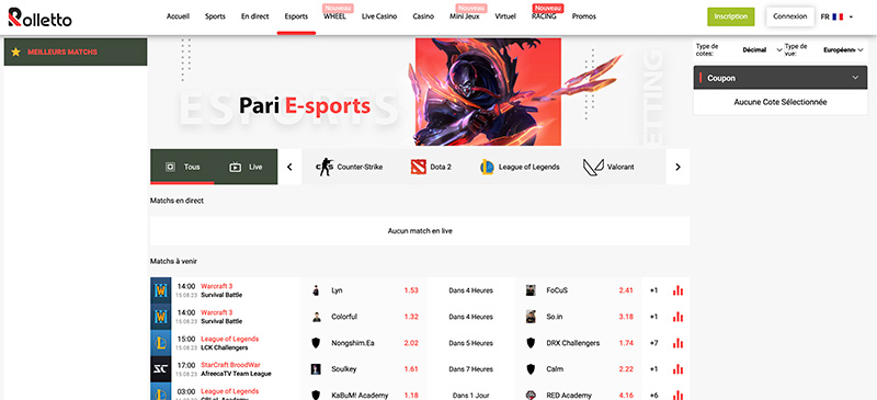 section esport de rolletto casino section esport de rolletto casino