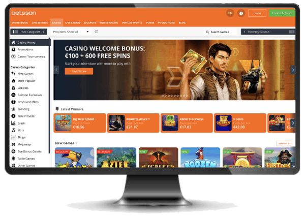 betsson casino version desktop