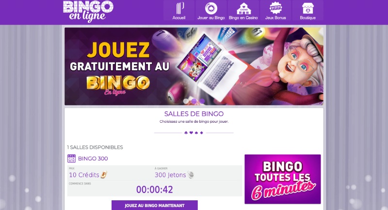capture d'écran bingo en ligne partouche