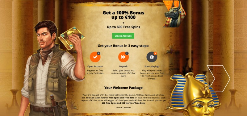 capture d'écran bonus de bienvenue betsson casino
