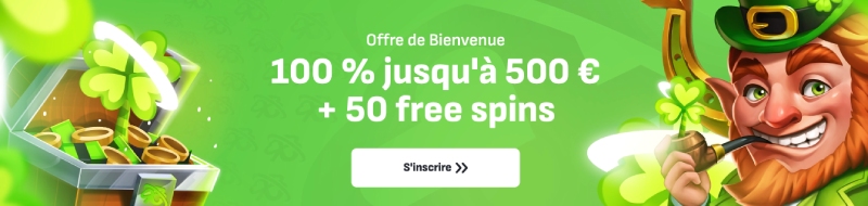 capture d'écran bonus de bienvenue cloverspin casino