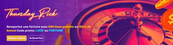 capture d'écran bonus thursday pick letslucky casino