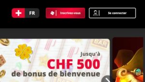 capture d'&eacute;cran bouton inscrition pasino casino