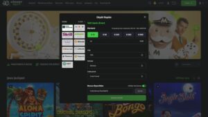 capture d'&eacute;cran d&eacute;p&ocirc;t cloverspin casino