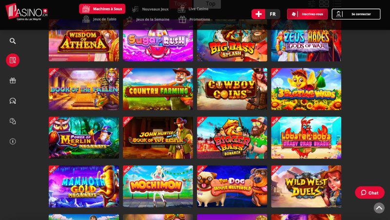 capture d'écran machine à sous pasino casino