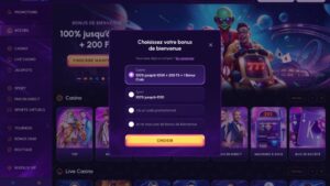 capture d'&eacute;cran novajackpot casino choix du bonus