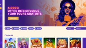 capture d'&eacute;cran page d'accueil letslucky casino