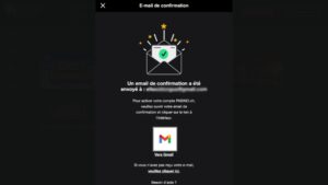 capture d'&eacute;cran validation du compte pasino casino