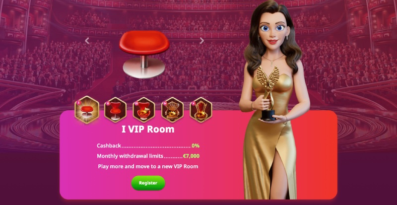 capture d'&eacute;cran club vip casino infinity