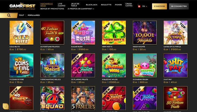 capture d'écran jeux de casino gamrfirst casino