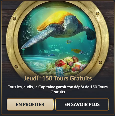 bonus de 150 tours gratuits
