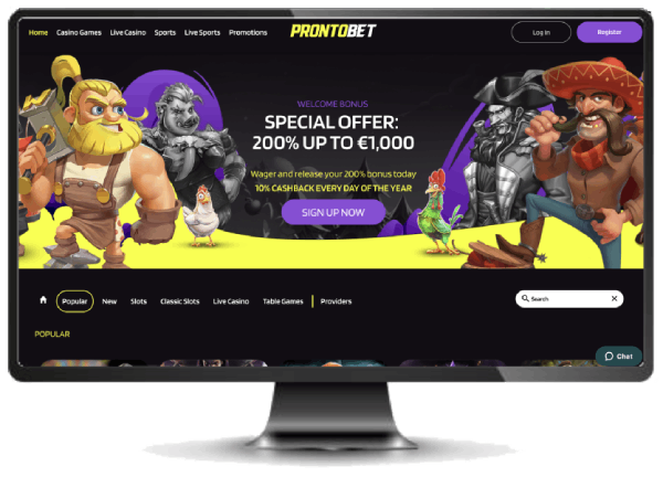 prontobet casino version desktop