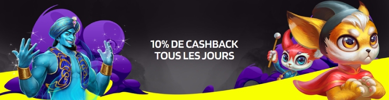capture d'&eacute;cran bonus cashback prontobet casino