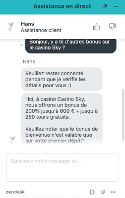 capture d'écran chat casino sky