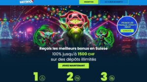capture d'&eacute;cran page daccueil wettigo casino