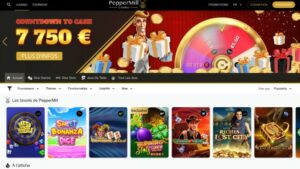 capture d'&eacute;cran peppermill casino page daccueil