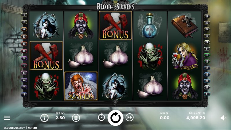 capture d'écran slot blood suckers