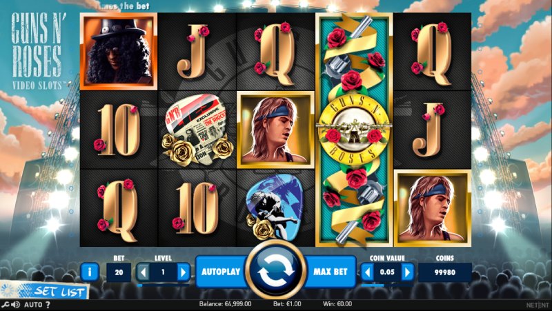 capture d'écran slot guns n roses