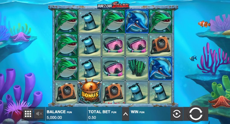 capture d'écran slot razor shark