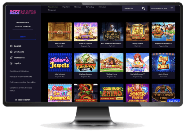 rizz casino version desktop