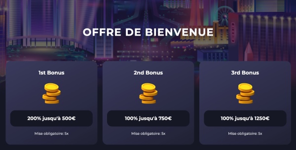 capture d'&eacute;cran bonus de bienvenue gxmble casino