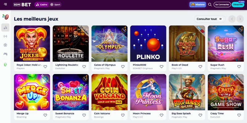 BdmBet Casino Spiele