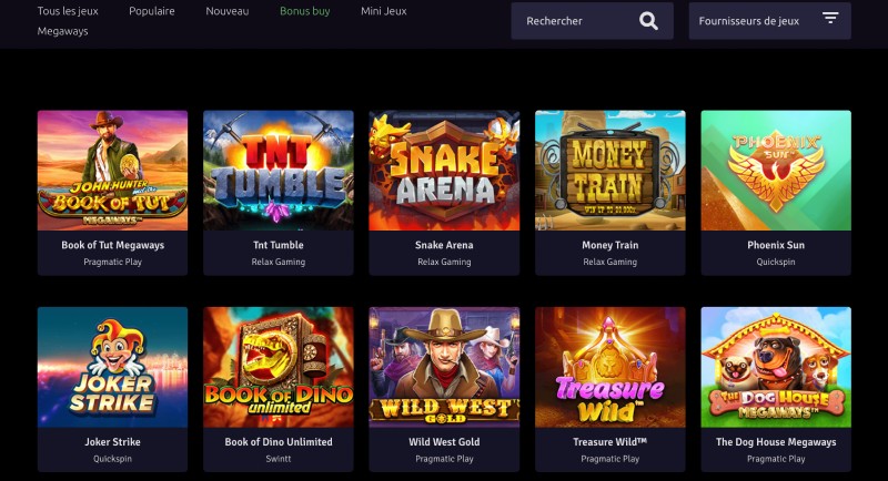 capture d'écran jeux de casino rizz casino