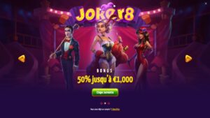 capture d'&eacute;cran joker8 casino choix du bonus de bienvenue