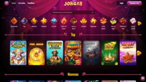 capture d'&eacute;cran joker8 casino page daccueil