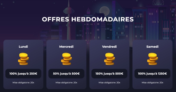 capture d'&eacute;cran offres hebdomadaires gxmble casino