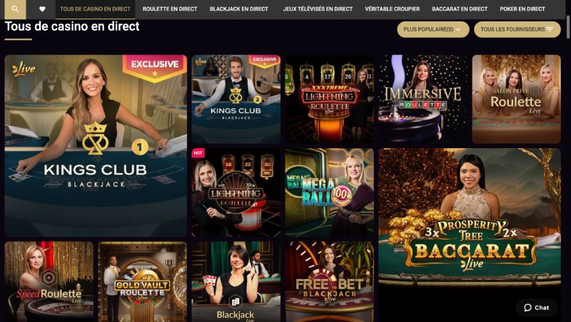capture d'&eacute;cran slotsvil casino live casino