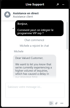 capture d'écran support client simulation 1 sportuna casino