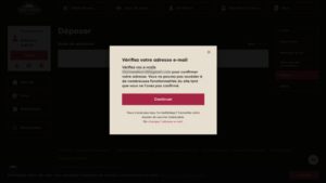 capture d'&eacute;cran validation email orient xpress casino