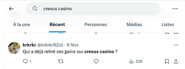 rechercher des avis sur les nouveaux casino sur twitter