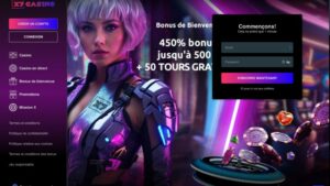 capture d'&eacute;cran x7 casino page daccueil