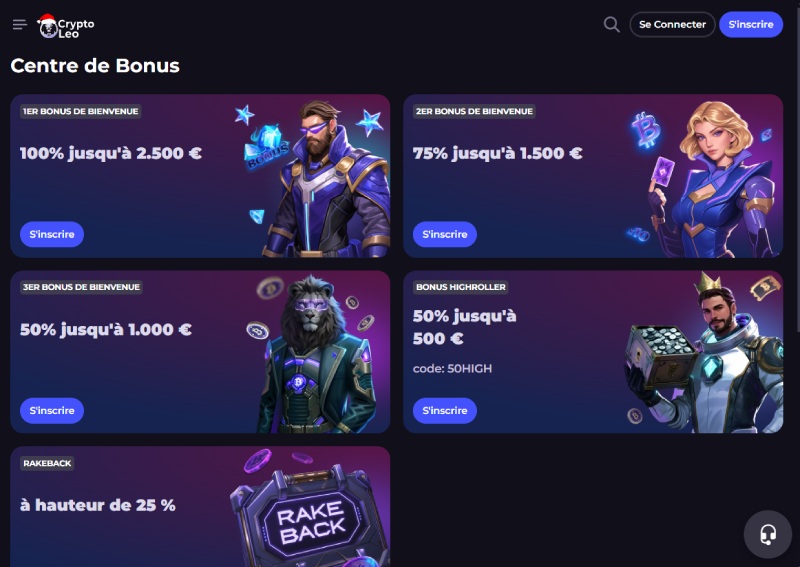capture d'&eacute;cran casino cardano cryptoleo