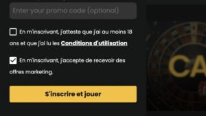 capture d'&eacute;cran lucky block casino finalisation de linscription